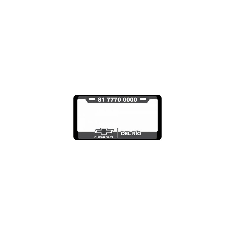 PORTA PLACAS REALZADO SALIENTE  CON DISEÑO