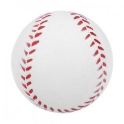 Pelota antiestrés de poliuretano en forma de bola de baseball.