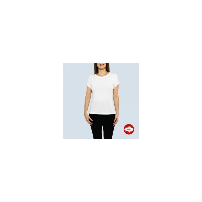 PLAYERA PARA SUBLIMAR DAMA 100% POLIESTER 2XL BLANCO