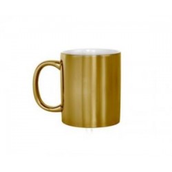TAZA COLOR METALICA 11OZ ORO