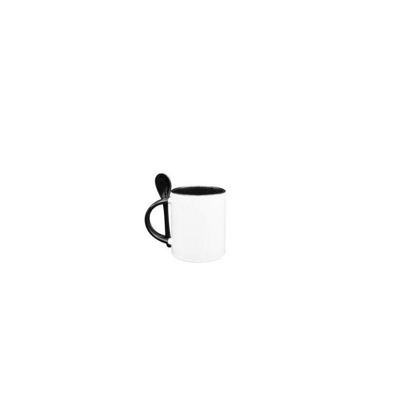 TAZA CUCHARA 11OZ INTERIRO COLOR NEGRO