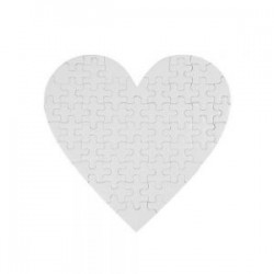 ROMPECABEZAS CORAZON 19X19CM 83 PZAS BLANCO/GLITTER