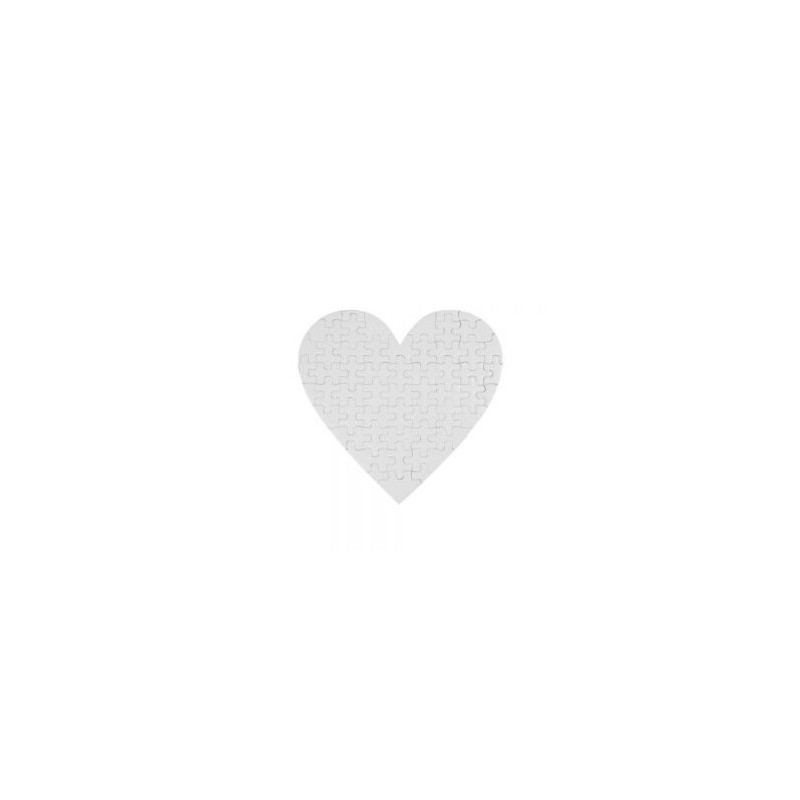 ROMPECABEZAS CORAZON 19X19CM 83 PZAS BLANCO/GLITTER