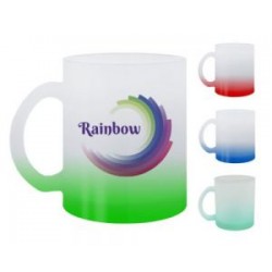 TARRO SATINADO BICOLOR DE SUBLIMACIÓN 11 OZ RAINBOW A2798 ROJO