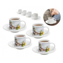 JUEGO DE TAZAS 3 OZ CON PLATO DE SUBLIMACIÓN MEETING A2974 BLANCO