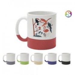 TARRO BICOLOR MATE DE SUBLIMACIÓN 11 OZ GRES A3022 NEGRO