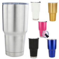 Termo de alta tecnología con doble pared de acero inoxidable, que mantiene tus bebidas calientes y frías por más tiempo. Incluye