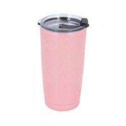 Termo insulado al vacío, con doble pared de acero inoxidable y acabado con glitter. Incluye tapa de cierre a presión y boquilla 