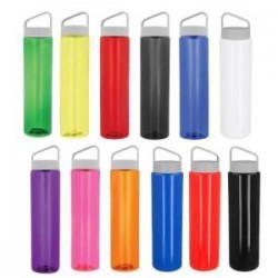 Cilindro de plástico con tapa enroscable y cuerpo de color. (El envío de este material se hace por separado de base y tapas deri