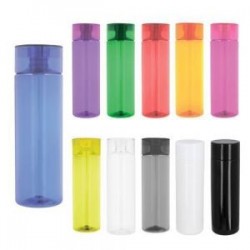 Cilindro de plástico con tapa enroscable y cuerpo de color. (El envío de este material se hace por separado de base y tapas deri