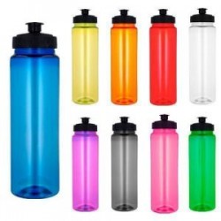 Cilindro de plástico de color traslúcido con tapa enrosacable y chupón para evitar derrames.(El envío de este material se hace p