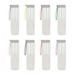 Cilindro de plástico de una pared con tapa enroscable y cinta de silicón. (El envío de este material se hace por separado de bas