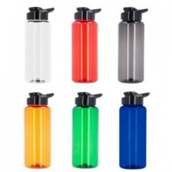 Cilindro de plástico con tapa enroscable, asa y boquilla que cierra a presión. (El envío de este material se hace por separado d