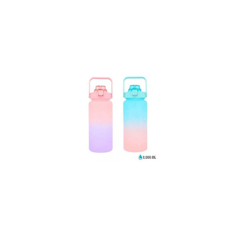 Cilindro de plástico con acabado rubber difuminado, tapa de seguridad y asa.