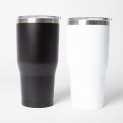 Termo de acero inoxidable de doble pared insulada al vacío para mantener las bebidas frías o calientes por más horas. Terminado 