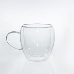 Taza de cristal doble pared de 250 ml. Mod. Jena