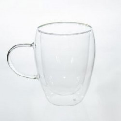 Taza de cristal doble pared de 350 ml. Mod. Laas