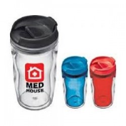 Vaso de plástico PP con doble pared y capacidad de 250ml. Mod. Barcelona