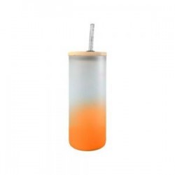 BOTELLA BOROSILICATO FLORIDA 650 ML NARANJA