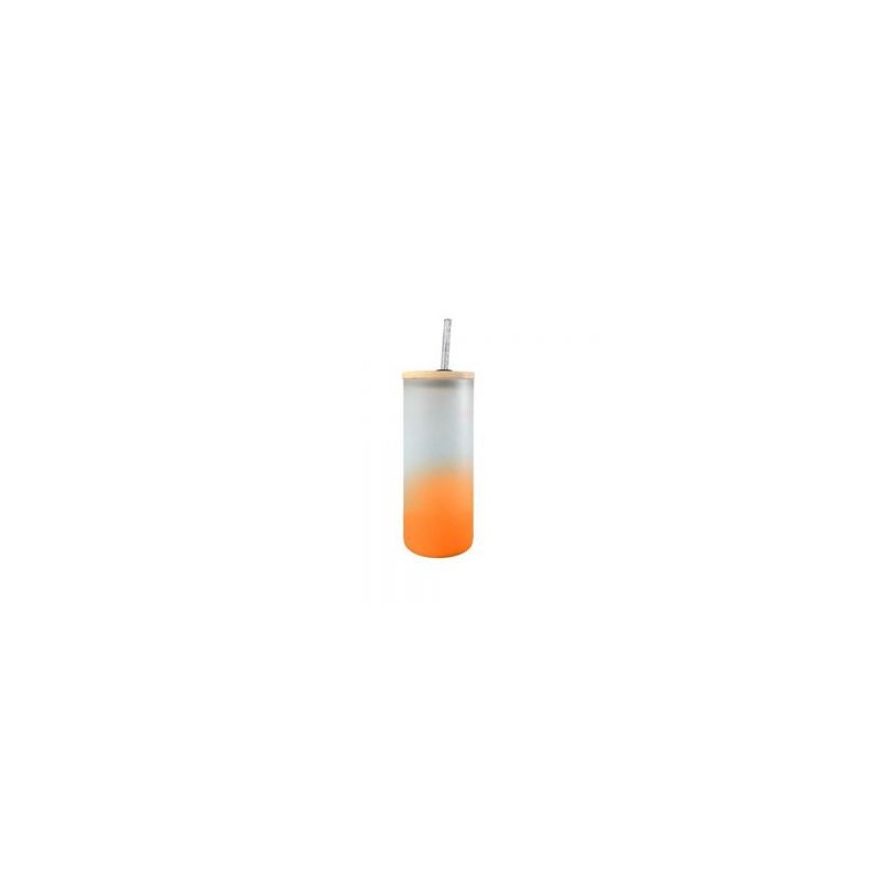 BOTELLA BOROSILICATO FLORIDA 650 ML NARANJA