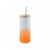 BOTELLA BOROSILICATO FLORIDA 650 ML NARANJA
