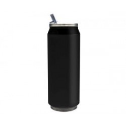 TERMO ACERO LATA FORO 500ML NEGRO MATE