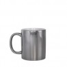 TAZA COLOR METALICA 11OZ PLATA