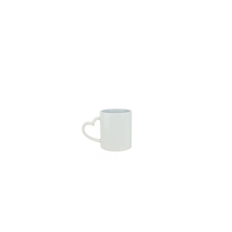TAZA CON ASA CORAZON 11OZ BLANCA
