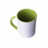 TAZA CONICA 12OZ INTERIO Y ASA COLORES VERDE
