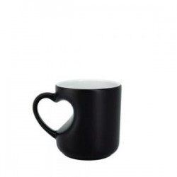 TAZA CORAZON 10OZ MAGICA NEGRO
