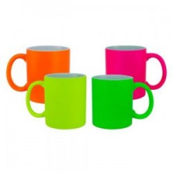TAZA CONICA 12OZ INTERIO Y ASA COLORES ROSA