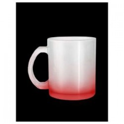 TAZA CRISTAL 10OZ COLORES ROJO