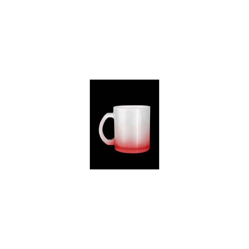 TAZA CRISTAL 10OZ COLORES ROJO