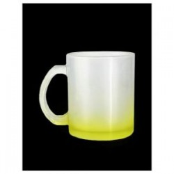 TAZA CRISTAL 10OZ COLORES AMARILLO