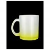 TAZA CRISTAL 10OZ COLORES AMARILLO