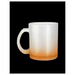 TAZA CRISTAL 10OZ COLORES NARANJA