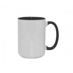 TAZA BICOLOR 15OZ NEGRO