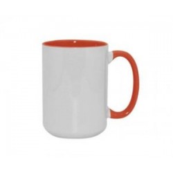 TAZA BICOLOR 15OZ NARANJA