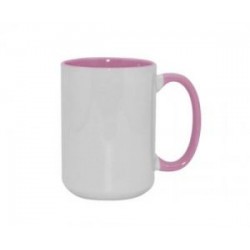 TAZA BICOLOR 15OZ ROSA