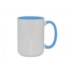 TAZA BICOLOR 15OZ AZUL CIELO
