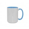 TAZA BICOLOR 15OZ AZUL CIELO
