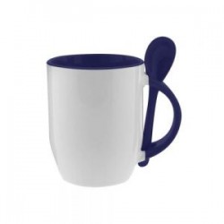 TAZA CUCHARA 11OZ MAGICA AZUL COBALTO