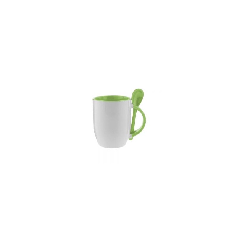 TAZA CUCHARA 11OZ MAGICA VERDE CLARO