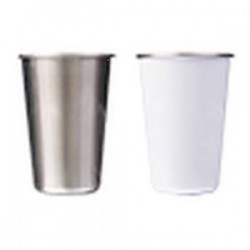 VASO DE ACERO INOX. DE SUBLIMACIÓN 450 ML. JULL A2614 BLANCO
