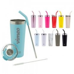 TERMO DOBLE PARED ACERO INOXIDABLE 22 OZ. NAYAD TROUPER A2779 BLANCO