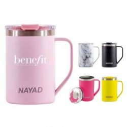 TARRO TÉRMICO DOBLE PARED ACERO INOX.  15 OZ. NAYAD METRO A2777 NEGRO