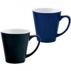 TAZA CONICA BICOLOR MATE 11 OZ TL9749 NEGRO
