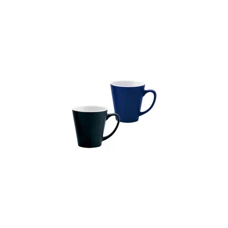 TAZA CONICA BICOLOR MATE 11 OZ TL9749 NEGRO