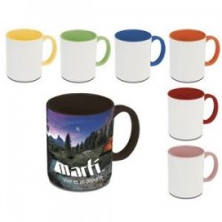 TARRO BICOLOR DE SUBLIMACIÓN 11 OZ ALINE A2463 NEGRO