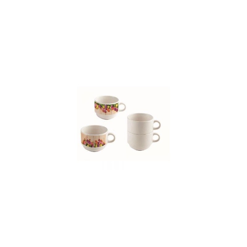 SET DE 2 TAZAS DE SULIMACIÓN 6 OZ AMART A2284 BLANCO